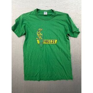 Vintage Russell Athletic Polly's Freeze Men Shirt Green Small 34-36 Made in USA